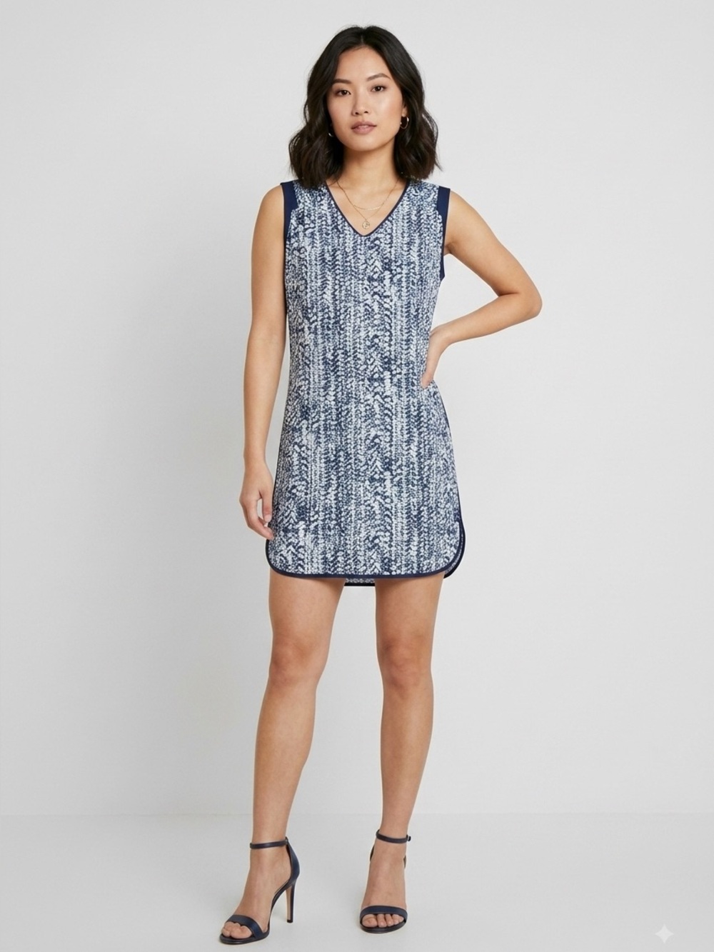 Dalia Navy Blue & White Dress Size 8 New Without Tag
